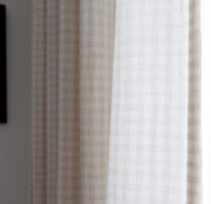 멜란 체크 커튼 아이방·거실 맞춤 제작 바이아미