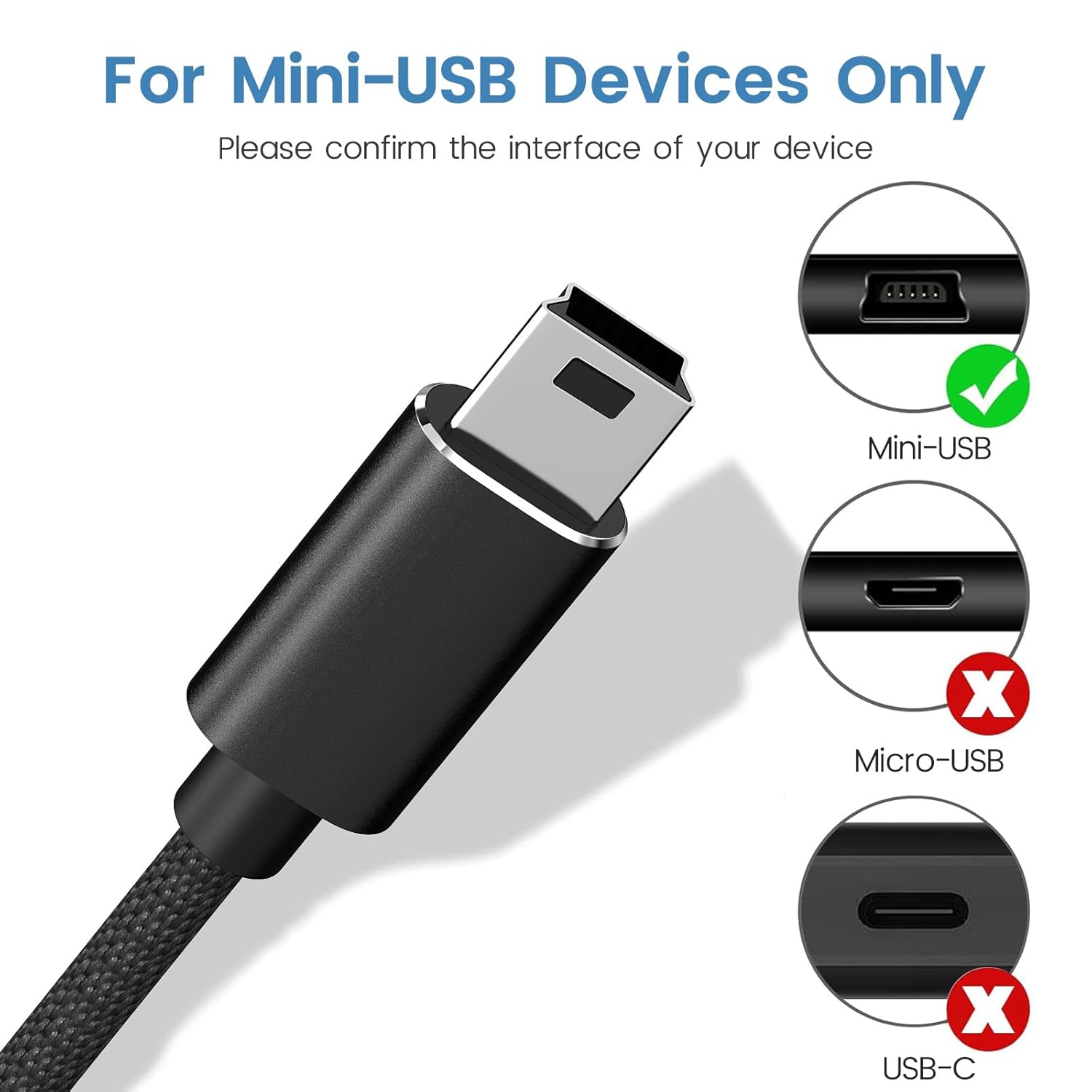 마이크로텍 USB2.0 미니5핀 외장하드 카메라 하이패스 케이블 0.25m - 상세 이미지 3