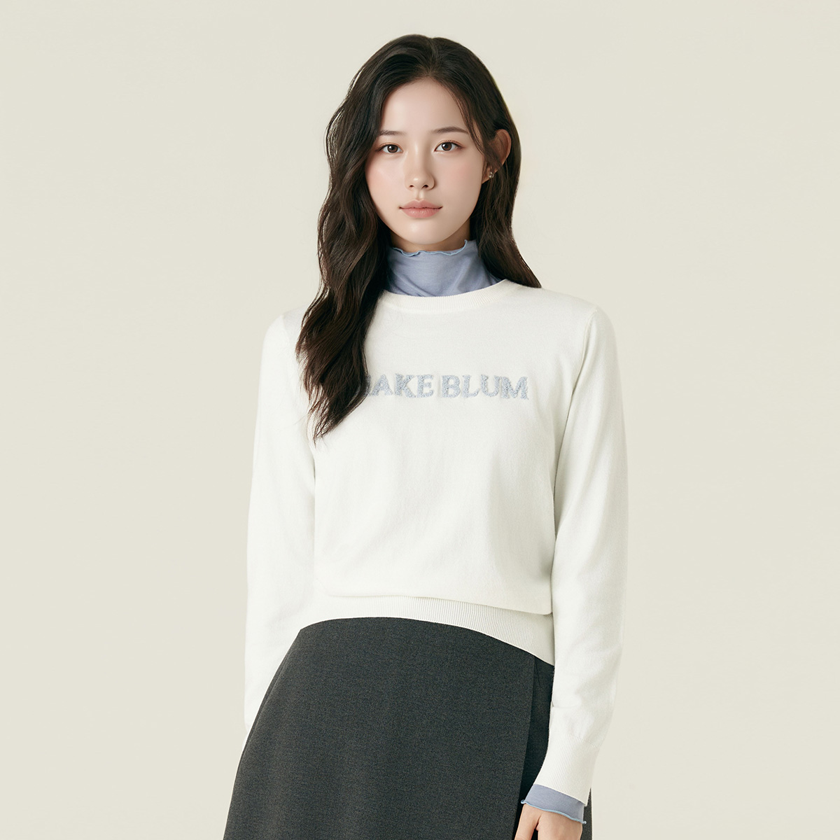 로엠 레터 스웨터 RMKAF49R14 - 상품 이미지