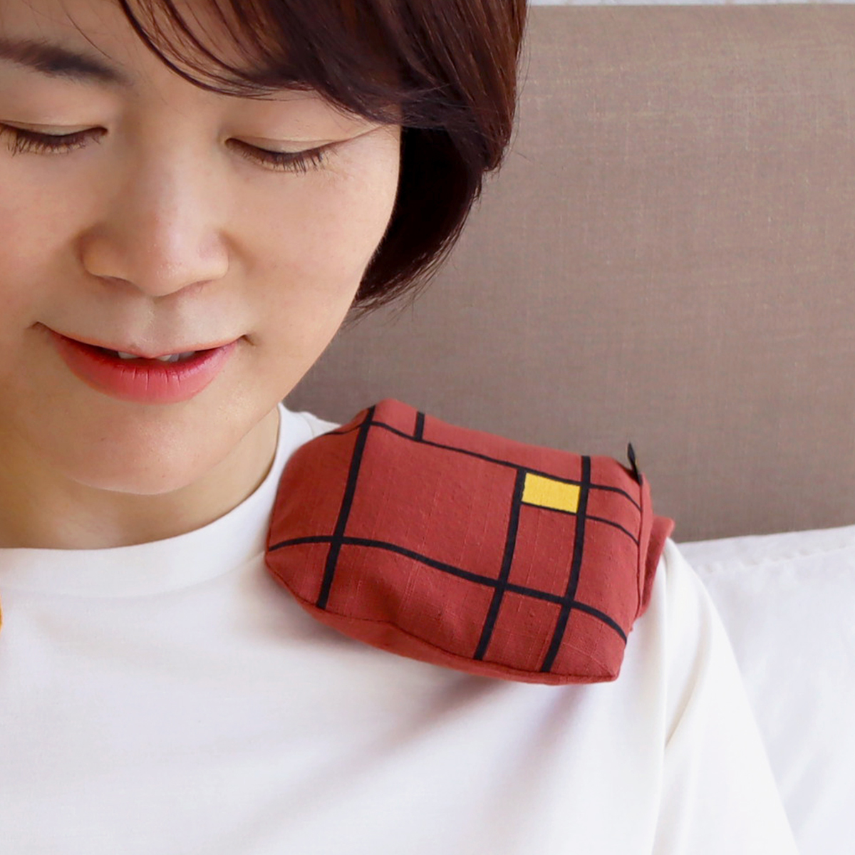 들꽃잠 눈찜질팩 코 비강 부비동 진심 선물 팥찜질 온열 베이지, 1개 이미지 8