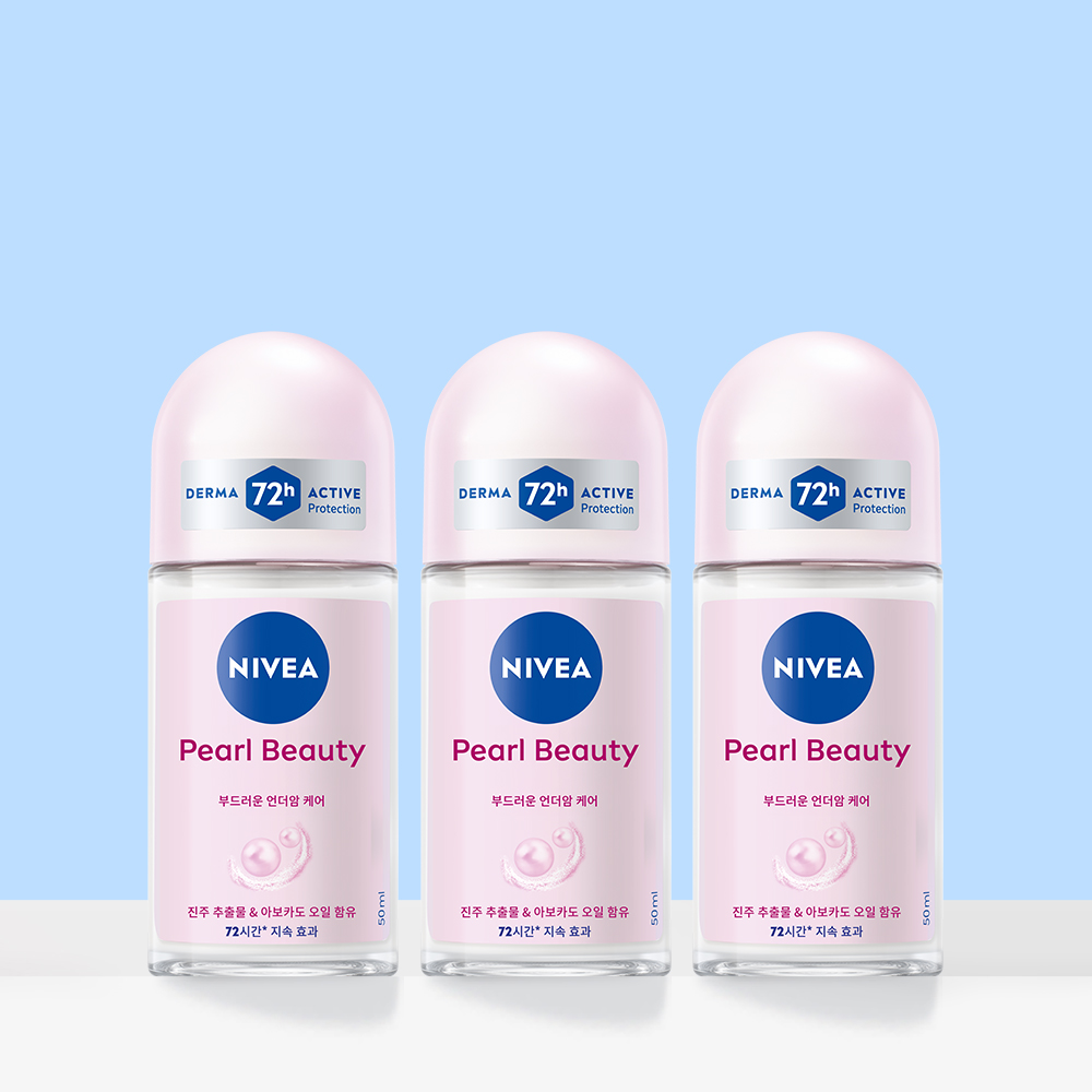 니베아 데오드란트 롤온 펄 뷰티 50ml, 3개 제품 이미지