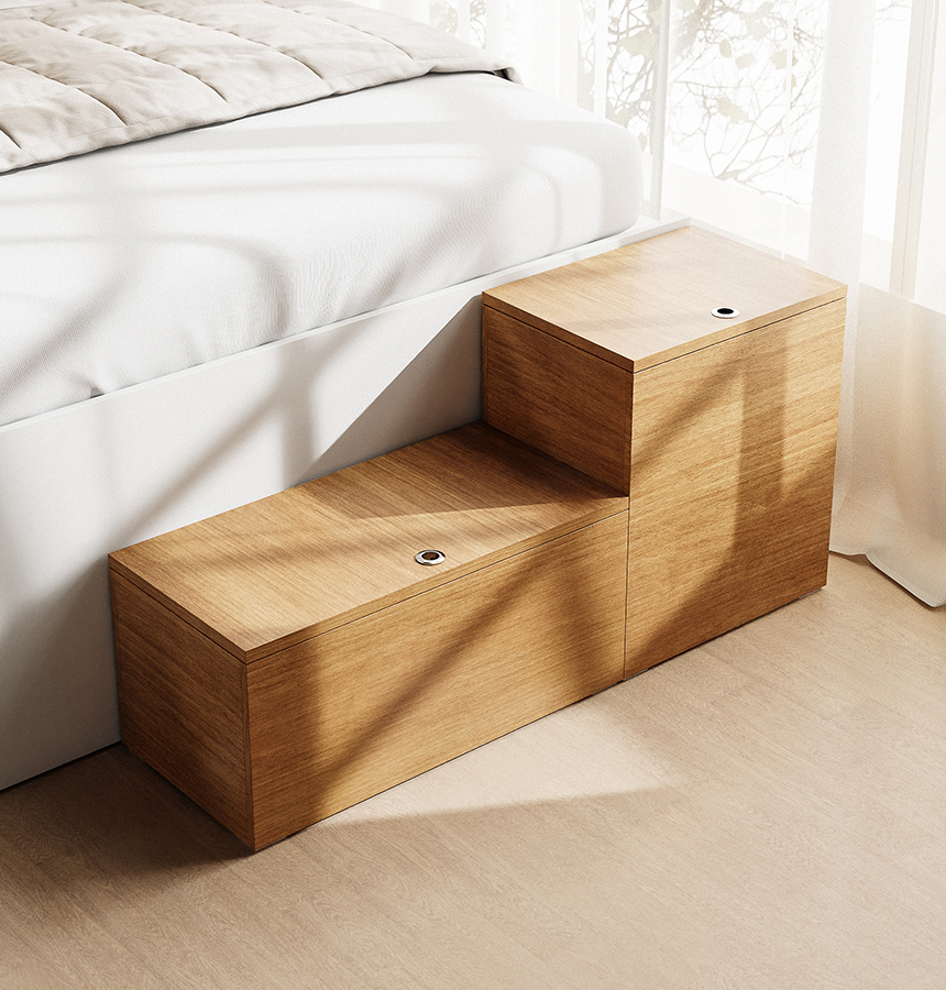 수납 스툴 의자 사각 화장대 스툴 침대 발판 계단 의자 400 화이트