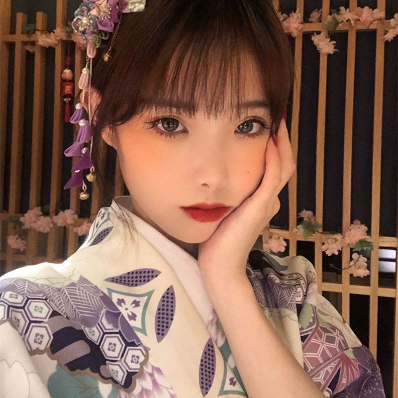 일본 전통 의상 가운 기모노 촬영 여성유카타 유카타 졸업사진 파티복 축제 목욕가운 풀세트 기본 프리 사이즈 - 상세 이미지 5