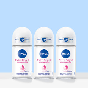 니베아 데오드란트 롤온 엑스트라 브라이트 50ml, 3개 솔직 후기 | 피부 타입별 분석 - 상품 이미지 1