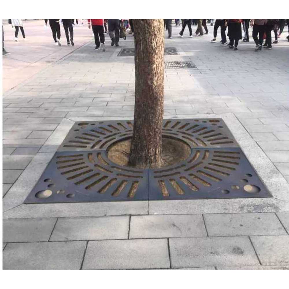 가로수 보호 덮개 조경 시설물 나무 뿌리 보호 커버 A형 800x800x30mm(내경 500) - 상세 이미지 2