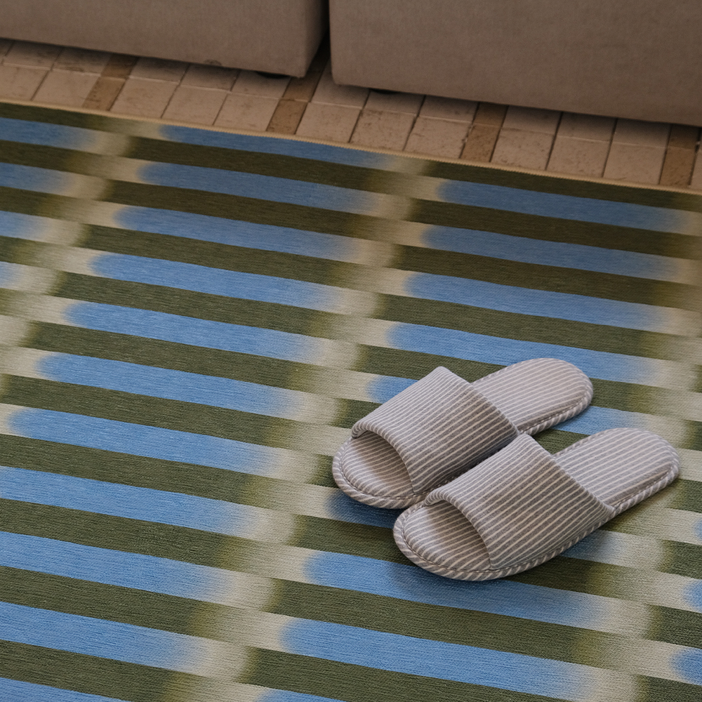 파르르맨션 사계절 디자인 러그 거실 대형 카페트 워셔블 먼지없는 러그 모스코드, 140x200cm