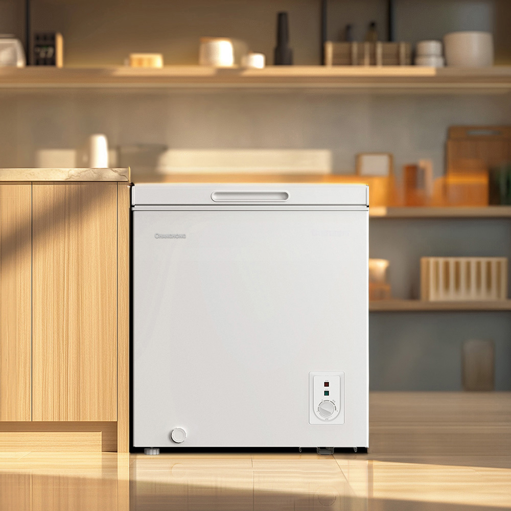 창홍 소형 미니 냉동고 뚜껑형 가정용 원룸 화이트 66L