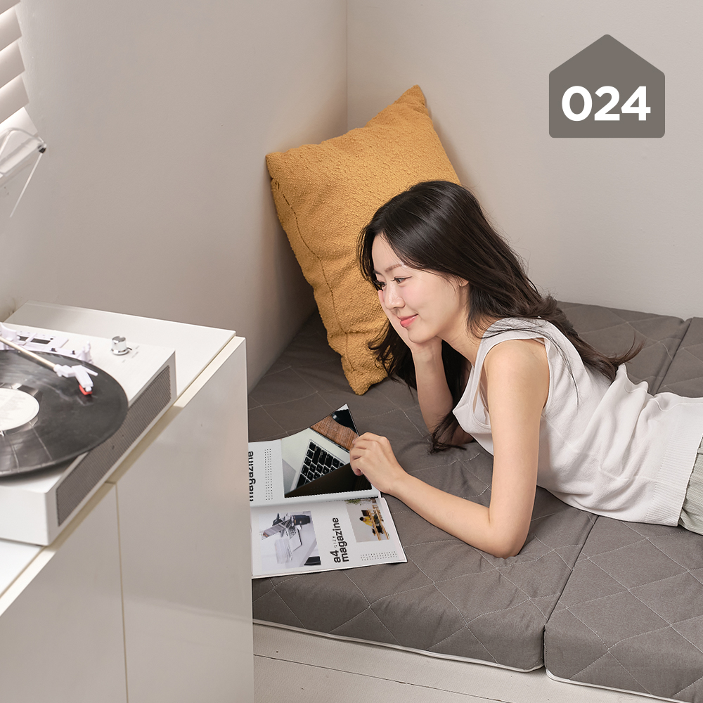 024홈 미니멀 단단한 손잡이 3단 접이식 토퍼 매트리스 8cm 멀티싱글 - 상세 이미지 4