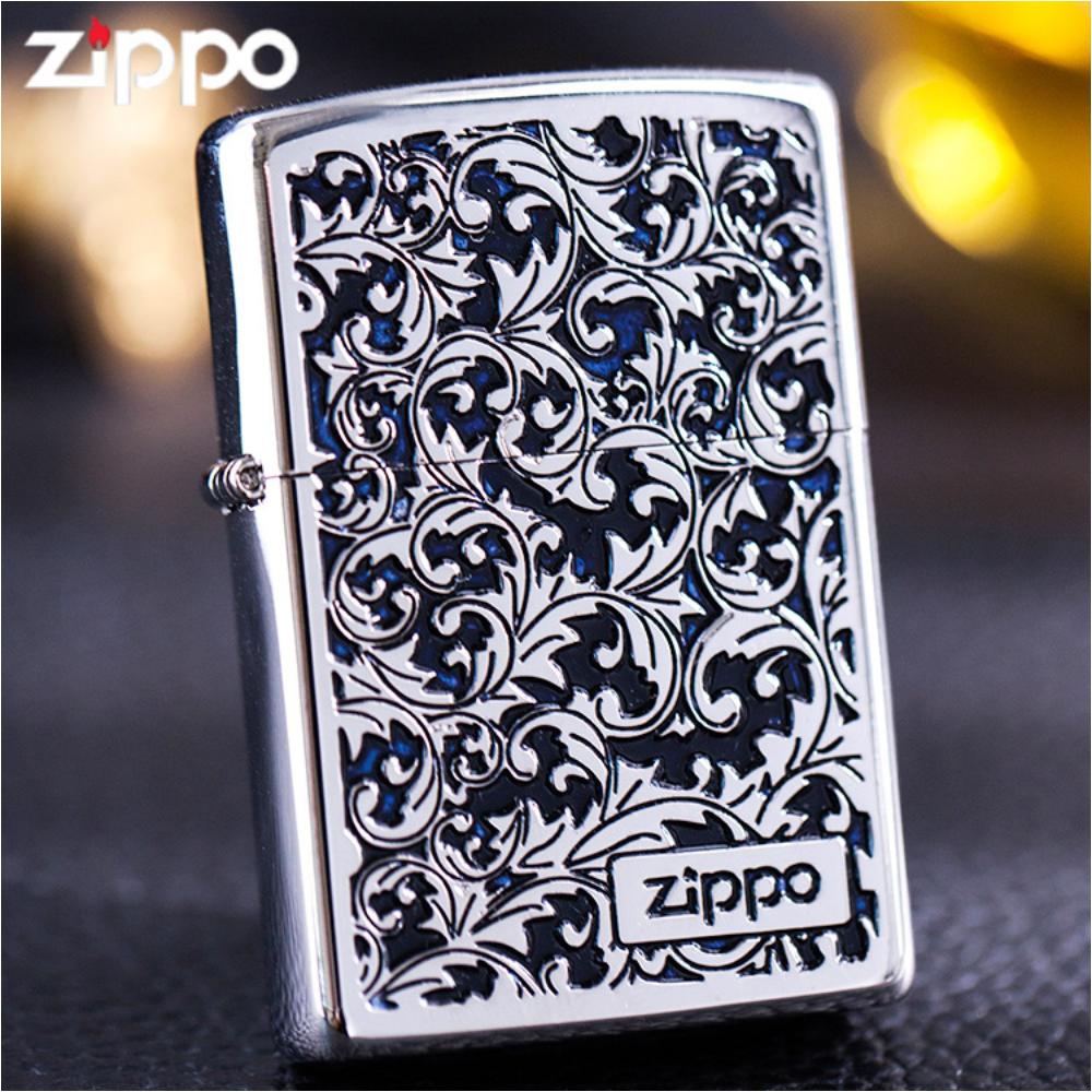 프리미엄 감성 ZIPPO 라이터 (단품) 헨드메이드 행운과 부의 꽃 천유당초 남자친구 아버지 선물 지포라이터 - 상품 이미지