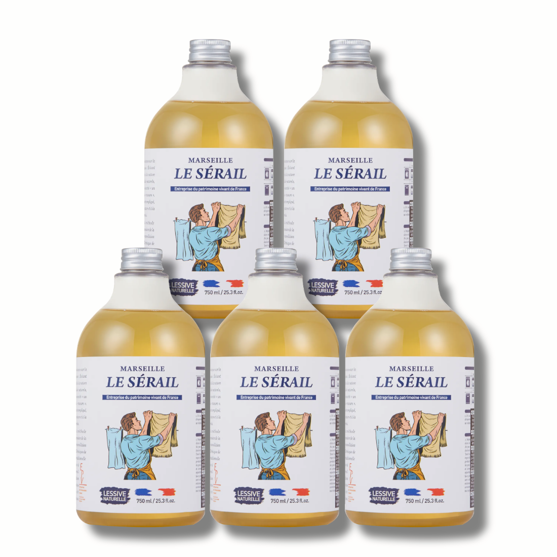 르세라이 사봉 드 마르세유 중성세제 드럼세탁기겸용세제 750ml, 5개 - 상품 이미지