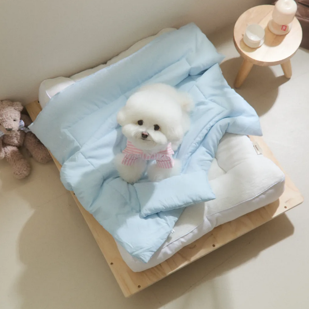 뭉연구소 양면 강아지 방석 고양이 애견 통세탁 쿠션 반반 사계절 토퍼 SS - 상세 이미지 2