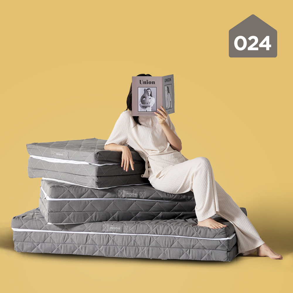 024홈 미니멀 단단한 손잡이 3단 접이식 토퍼 매트리스 8cm 퀸