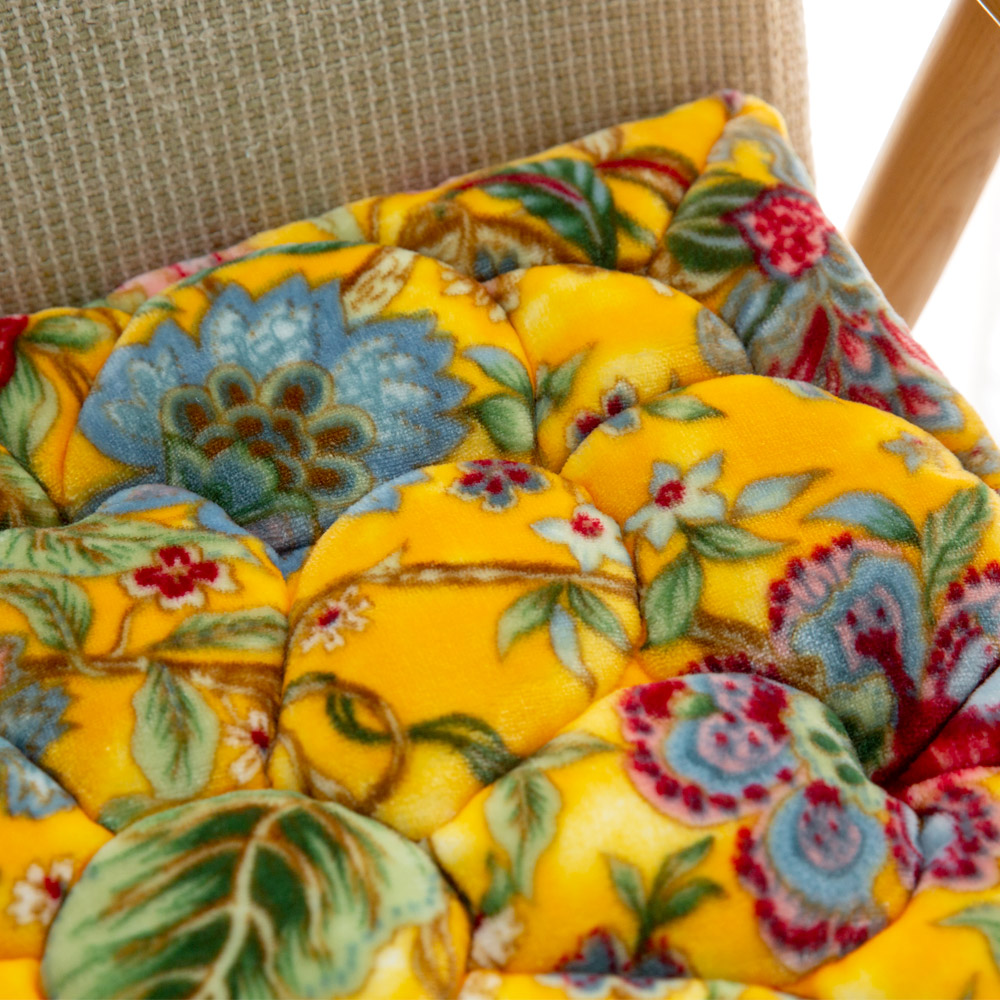 바세티 사계절 쿠션 극세사 옐로우, 1인용 사각