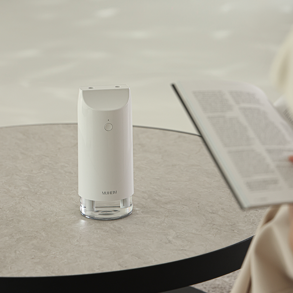 뮤하임 가습기 미니 초음파 사무실 탁상용 휴대용 무선 충전식 750ml