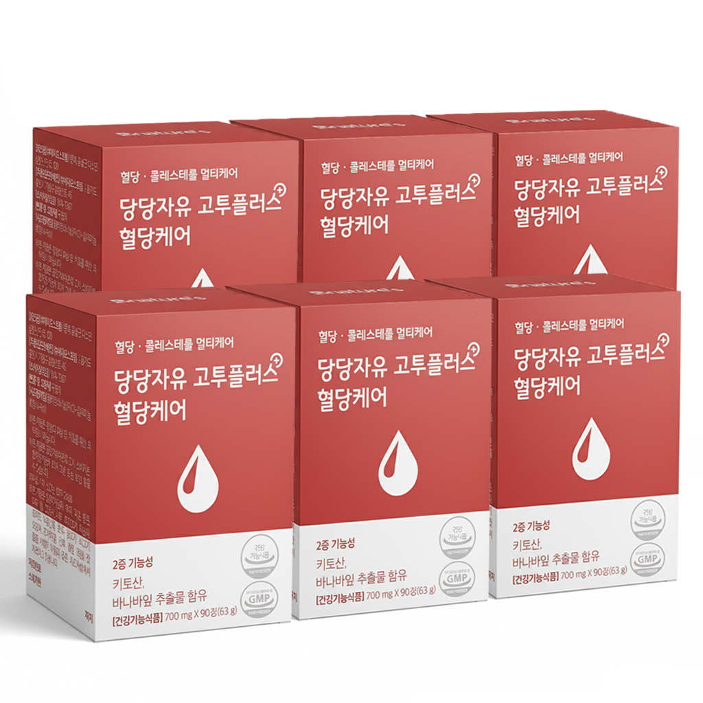 당당자유 고투플러스 혈당케어 90정 (6박스/6개월분) 키토산 바나바잎추출물 콜레스테롤 - 메인 이미지