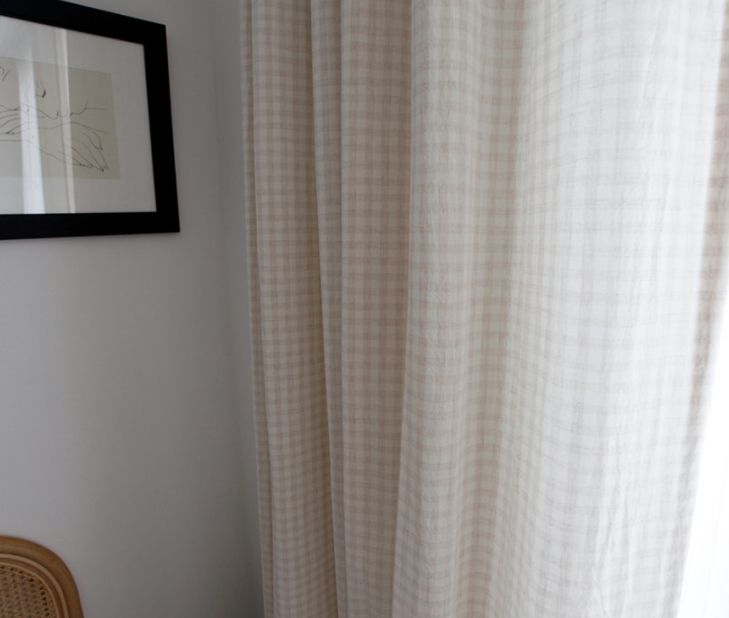 멜란 체크 커튼 아이방·거실 맞춤 제작 바이아미