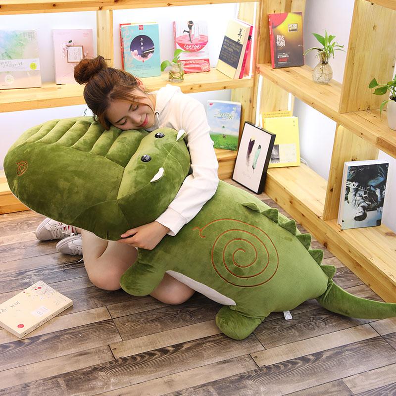 악어 대형 바디필로우 애착인형 쿠션 롱쿠션 아미그린 50cm - 상세 이미지 4