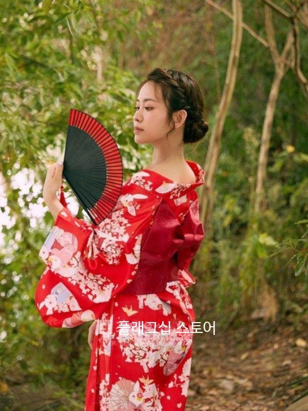 일본기모노 유카타 할로윈 코스튬 코스프레 일본 전통의상 - 상세 이미지 5
