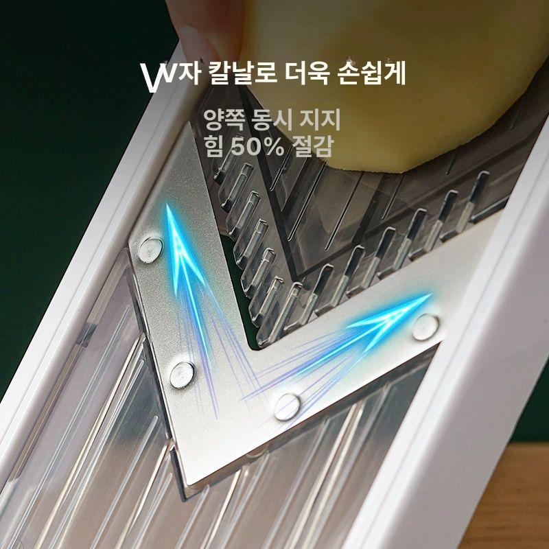 두께 조절 야채 절단두께 자르기 슬라이서 게푸 비올리 투명 슬라이서+손 보호대 - 상세 이미지 2