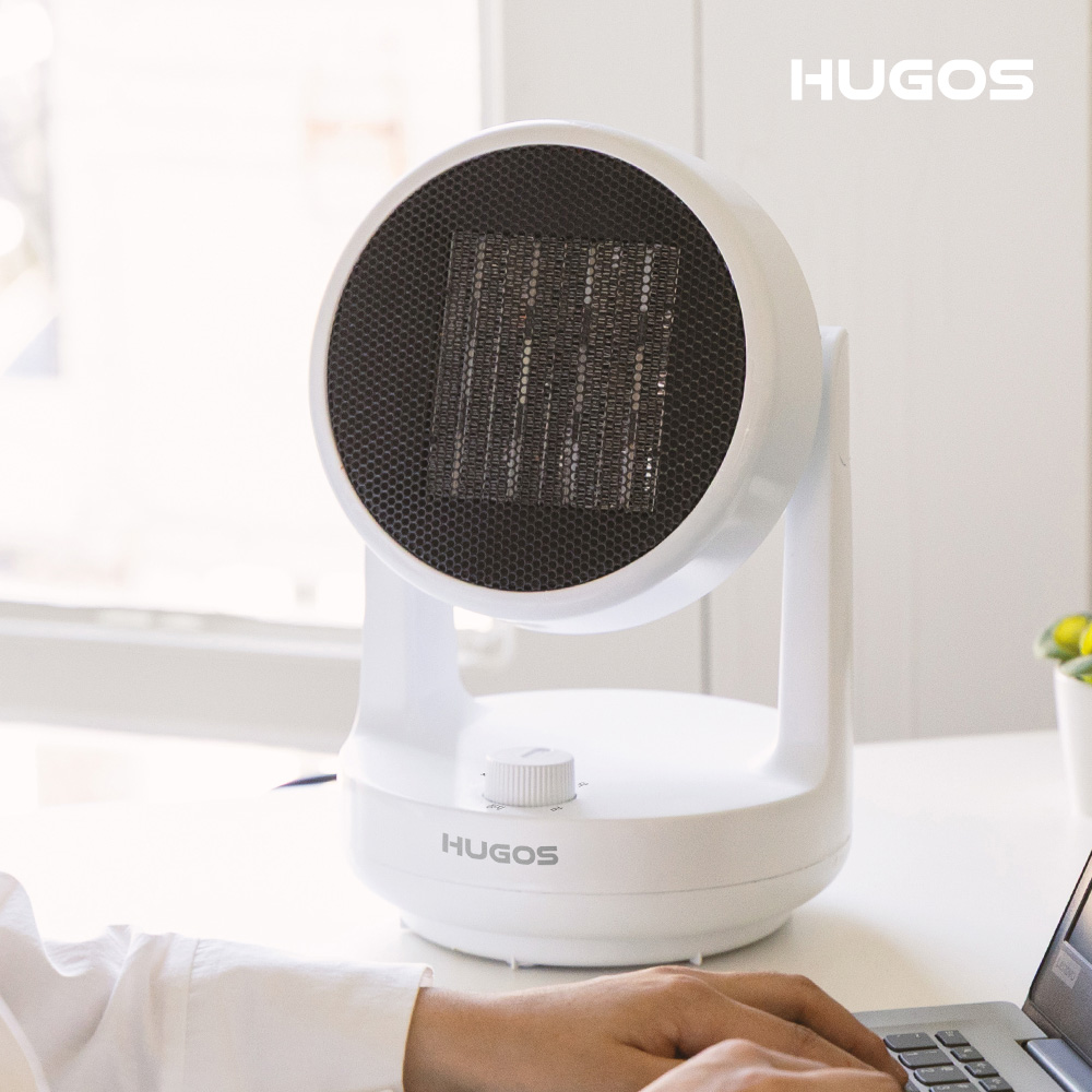 휴고스 미니 컴팩트 PTC 전기온풍기 소형 히터 캠핑 사무실 발난로