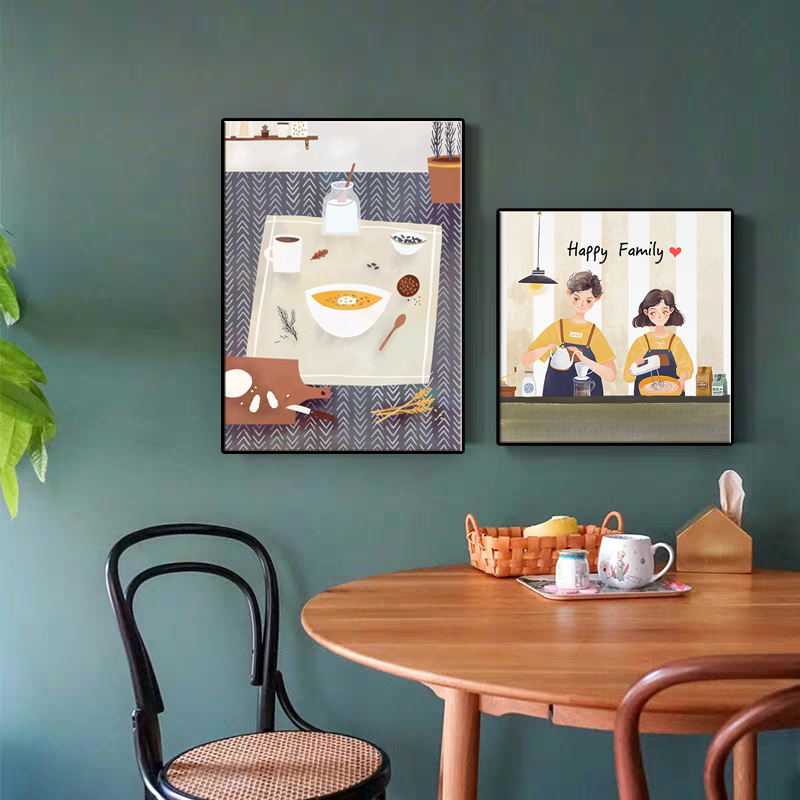 DIY 명화그리기 페인팅 북유럽 일러스트 색칠 인물 4 40x40 골드 트림 KT - 상세 이미지 2