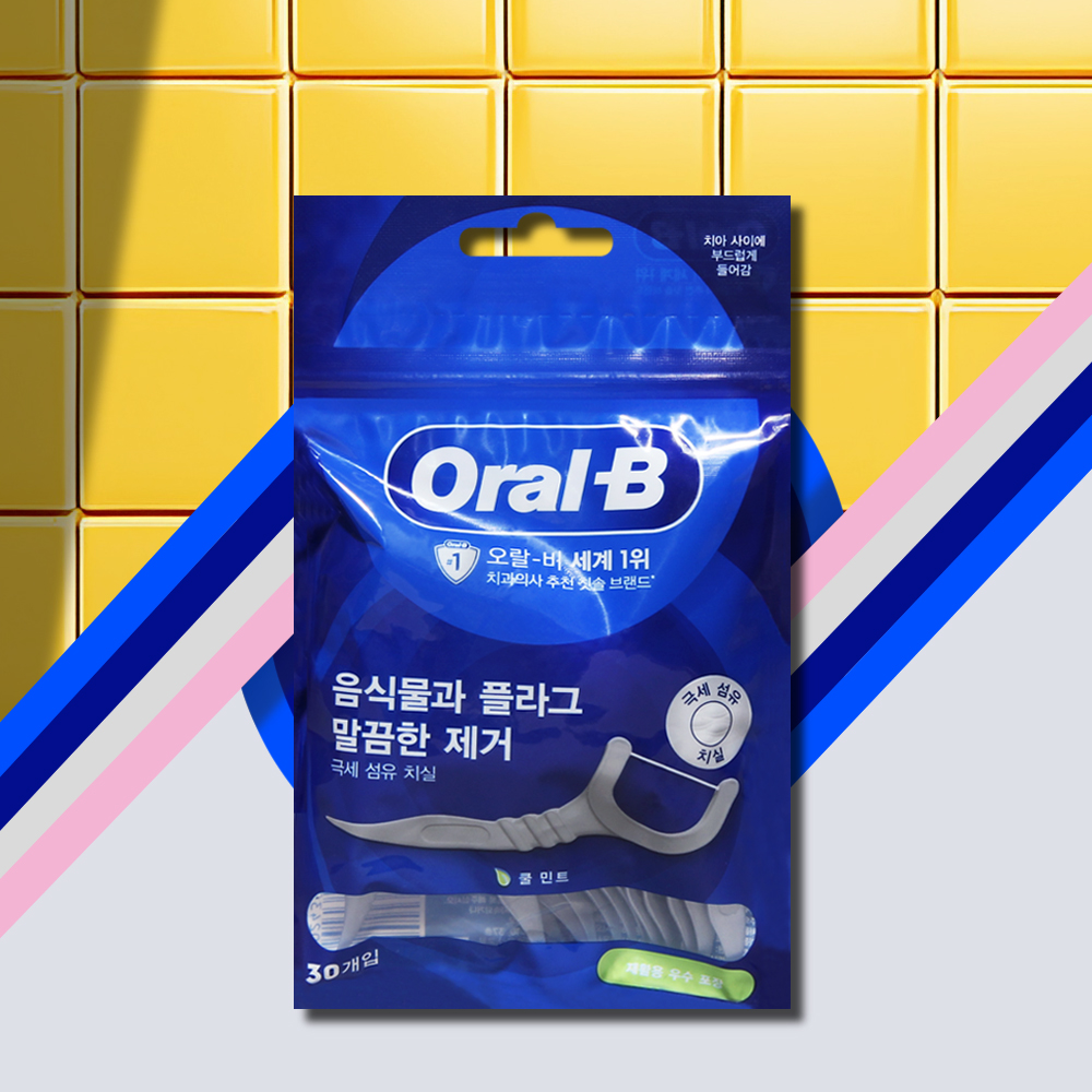 오랄비 C자형 일회용 치실 민트향 30입 1개 - 상품 이미지