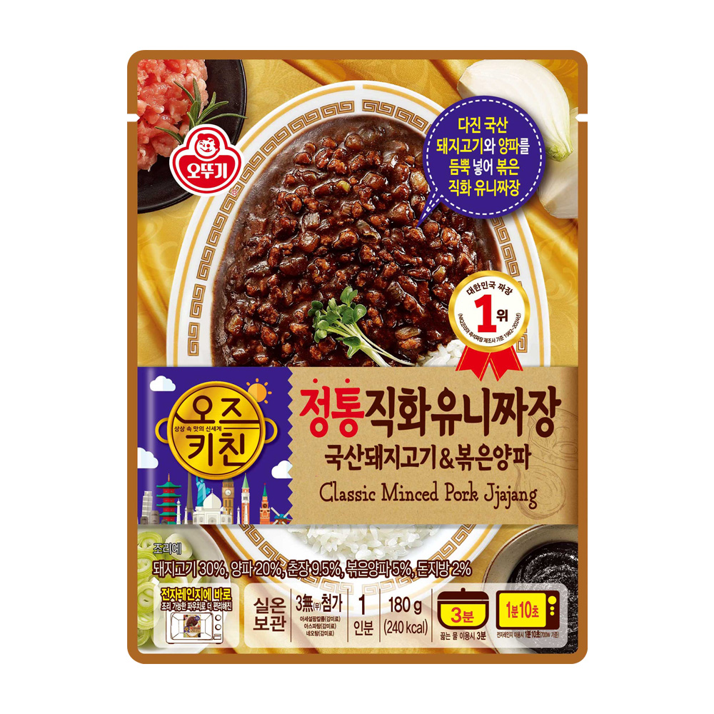 오뚜기 오즈키친 정통직화유니짜장, 180g, 1개 - 상품 이미지