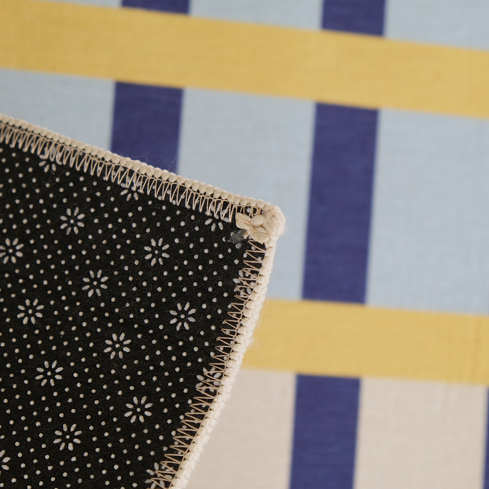 파르르맨션 사계절 디자인 러그 거실 카페트 워셔블 먼지없는 러그 시트러스 그리드, 140x200cm