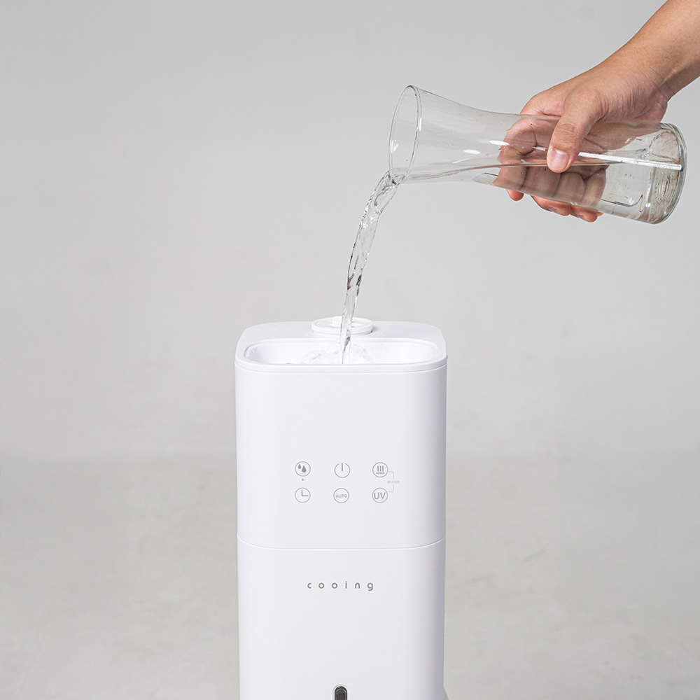 쿠잉 타워형 복합식가습기 HDT-S10W 가열식 신생아 미니 대용량 초음파