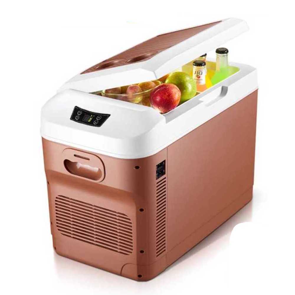 차량용 화물차 냉장고 쿨러 대용량 전동 보냉 장치 15L + LCD 브라운 - 상세 이미지 2
