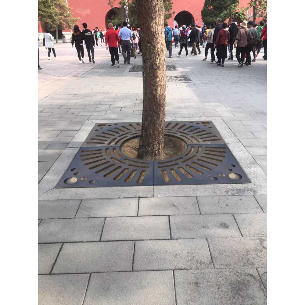 가로수 보호 덮개 조경 시설물 나무 뿌리 보호 커버 A형 800x800x30mm(내경 500) - 상세 이미지 3