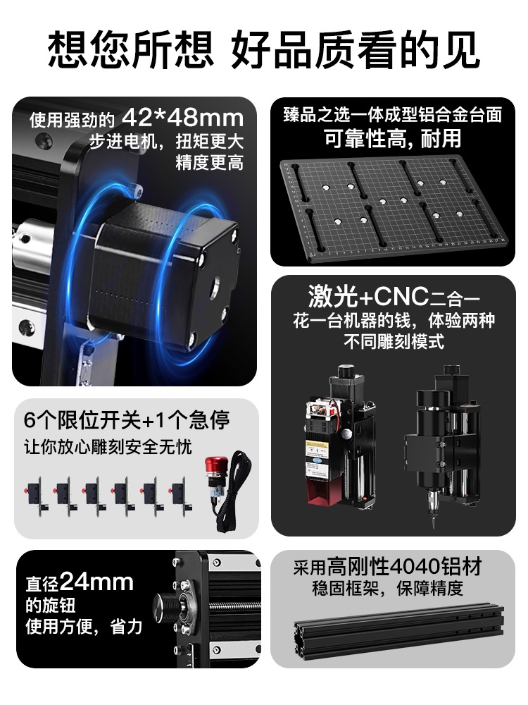 휴대용레이저 CNC3020 각인기 소형 조각기 라우터 프린터 - 상세 이미지 3