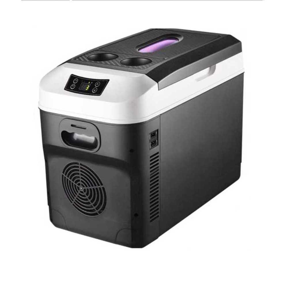 차량용 화물차 냉장고 쿨러 대용량 전동 보냉 장치 15L + LCD 브라운 - 상세 이미지 3