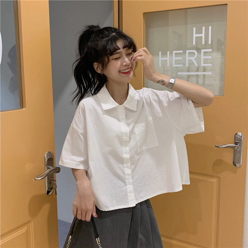 여성남방 셔츠 캐주얼셔츠 청남방 블라우스 배색 린넨 네이비 바스락 하늘색 긴팔 루즈핏 화이트 M - 상세 이미지 4