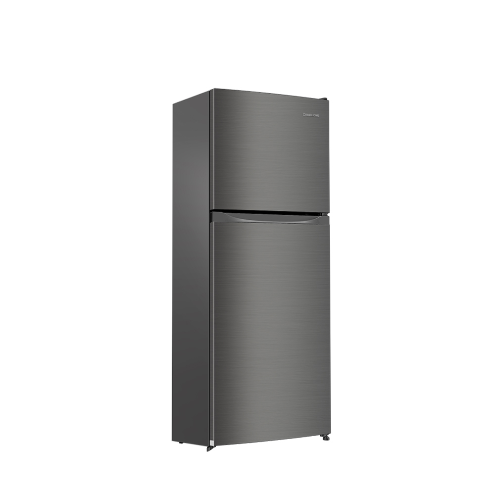 창홍 소형 미니 냉장고 2도어 원룸 가정용 메탈실버 139L