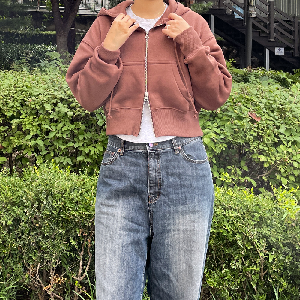 (국내매장판) 나이키 여성 후드티 후드 집업 크롭 오버핏 피닉스 스우시 클럽 긴팔 티셔츠 이미지 2