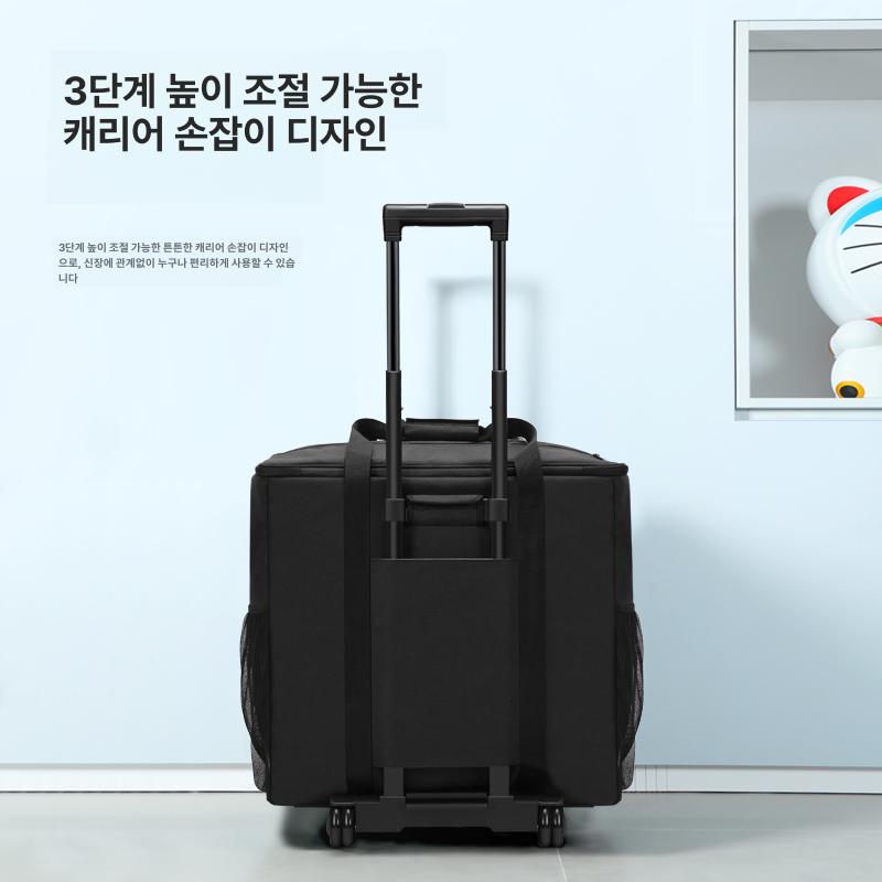 출장용 데스크탑 컴퓨터본체 수납가방 운송 모니터 스트랩 수화물백 수하물 바퀴 이동 운반 소형 본체+키보드 마우스 - 상세 이미지 4