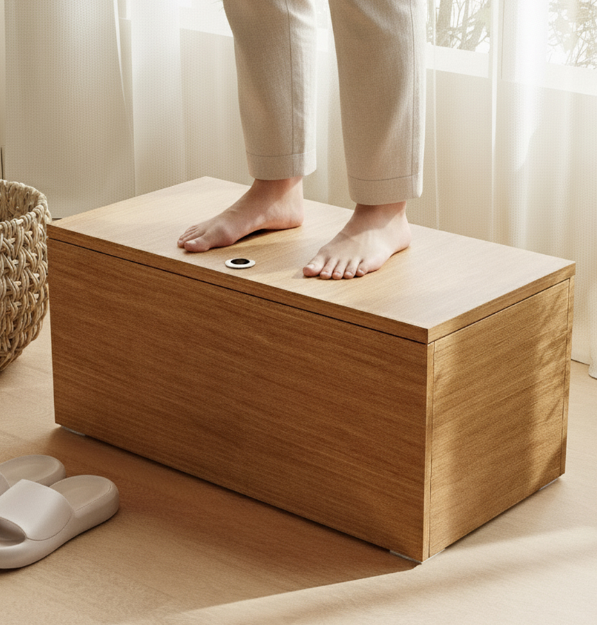 수납 스툴 의자 사각 화장대 스툴 침대 발판 계단 의자 400 화이트