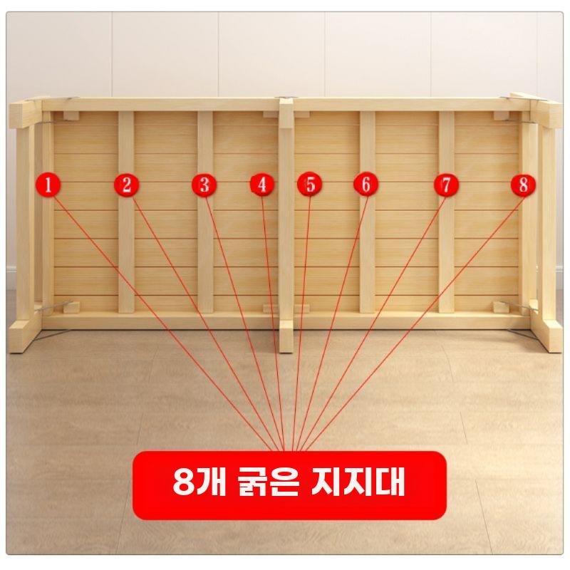 원목 평상형 사이드 프레임 배드 보조침대 소나무 - 상세 이미지 2