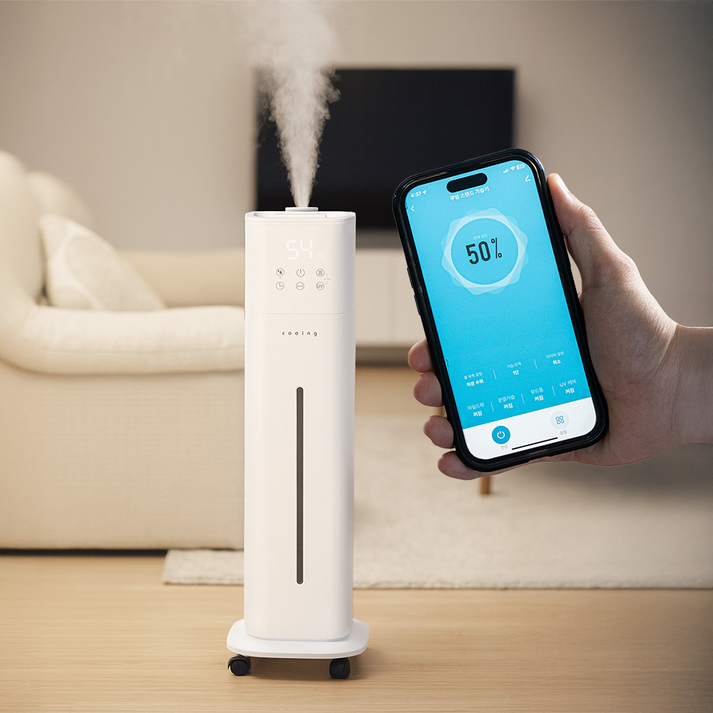 쿠잉 타워형 복합식가습기 HDT-S10W 가열식 신생아 미니 대용량 초음파