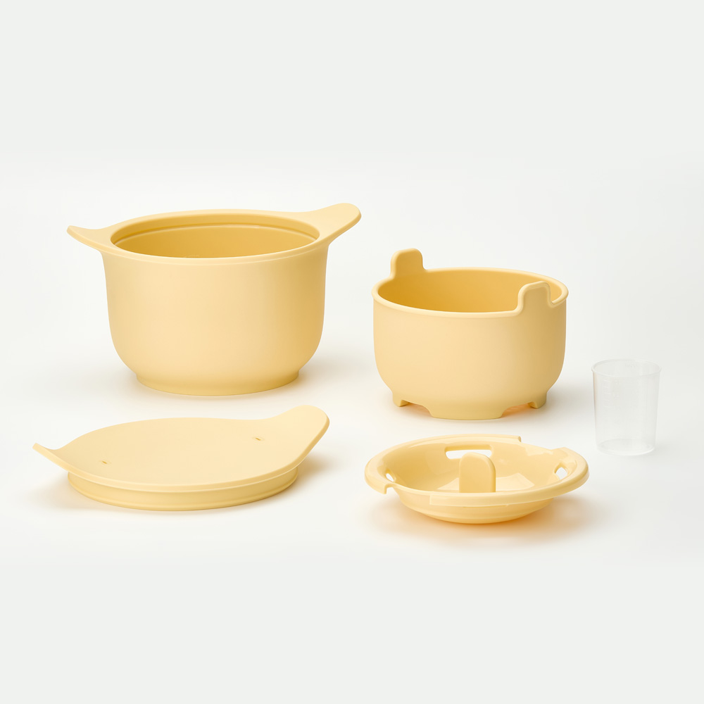 실리프랑 저당밥솥 저당질 다이어트 전자레인지찜기 캠핑밥솥 자취생 밥통 버터옐로우 1P