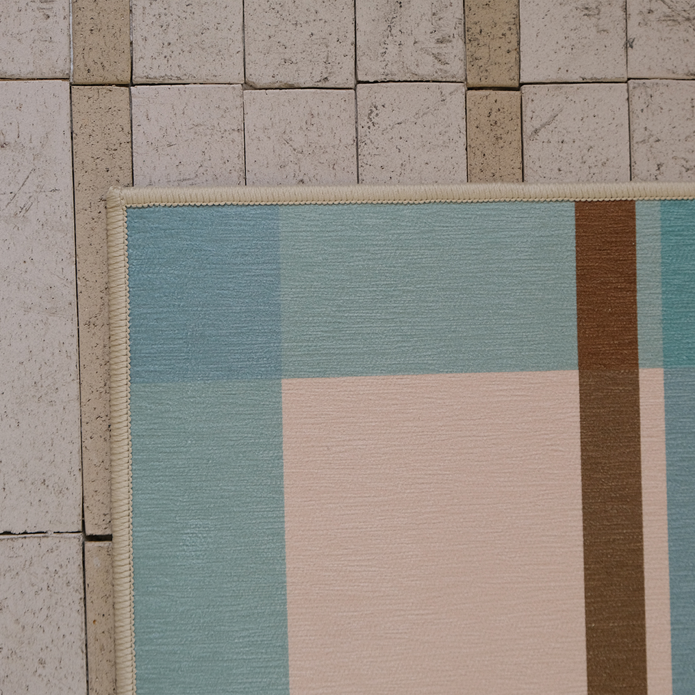 파르르맨션 사계절 대형 러그 디자인 거실 카페트 워셔블 먼지없는 러그 코타지 그리드, 140x200cm