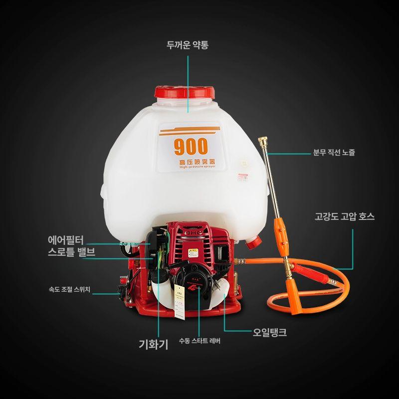 4행정 25L 치파랠리 고압 살포기 농약 농사용 엔진 139FA 파워-900 25L - 상세 이미지 5