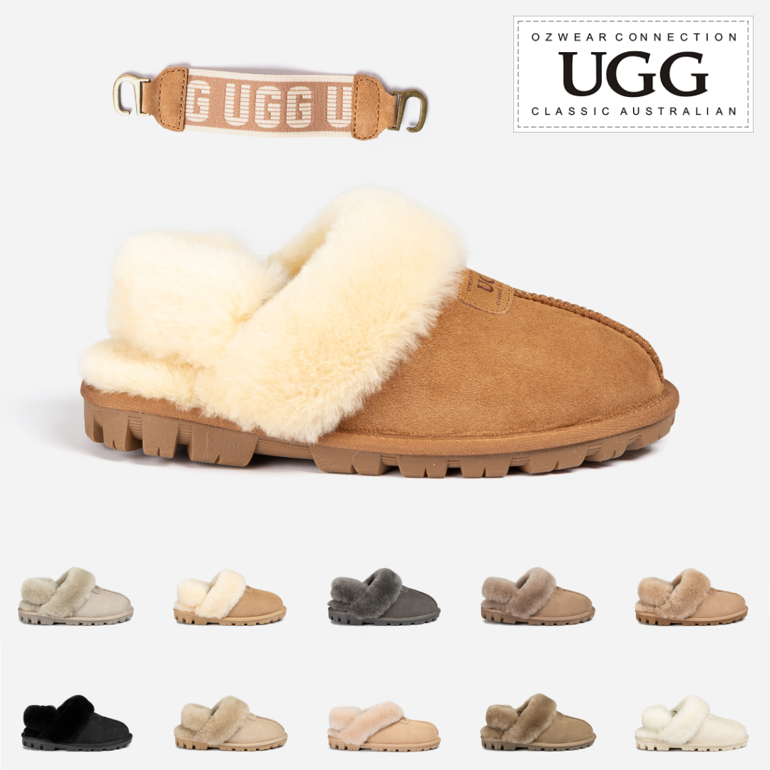 호주 오즈웨어 코케트 컬리 플랫폼 통굽 탈부착 밴딩 키높이 여성 슬리퍼