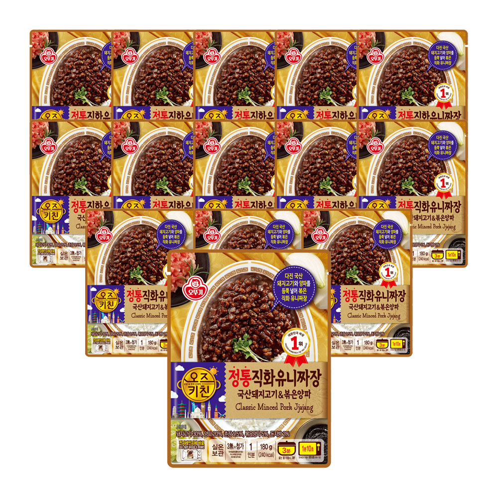 오뚜기 오즈키친 정통직화유니짜장, 180g, 14개 - 상품 이미지