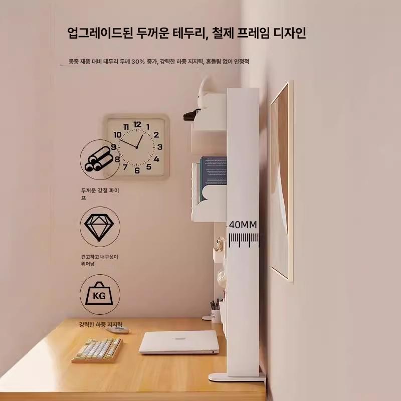 타공 책상 선반 3단 보드 철제 앵글 정리 책장 3단 95cm 60cm A - 상세 이미지 5