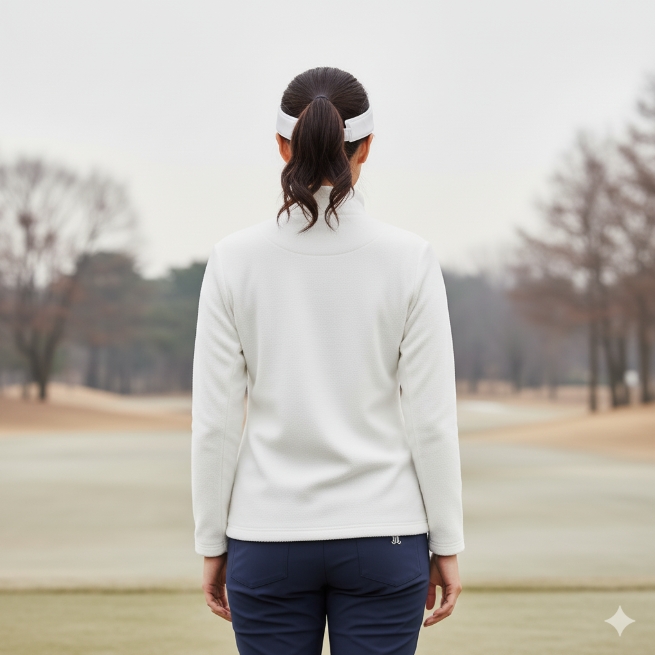 볼빅 여성 겨울 기모안감 스윙 스판 골프웨어 터틀넥 골프 티셔츠 - 상세 이미지 2