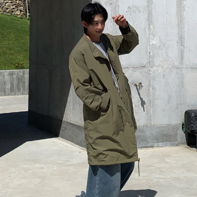 남자 데세 루즈 오버핏 봄 가을 간절기 롱 야상 자켓 - 상세 이미지 3