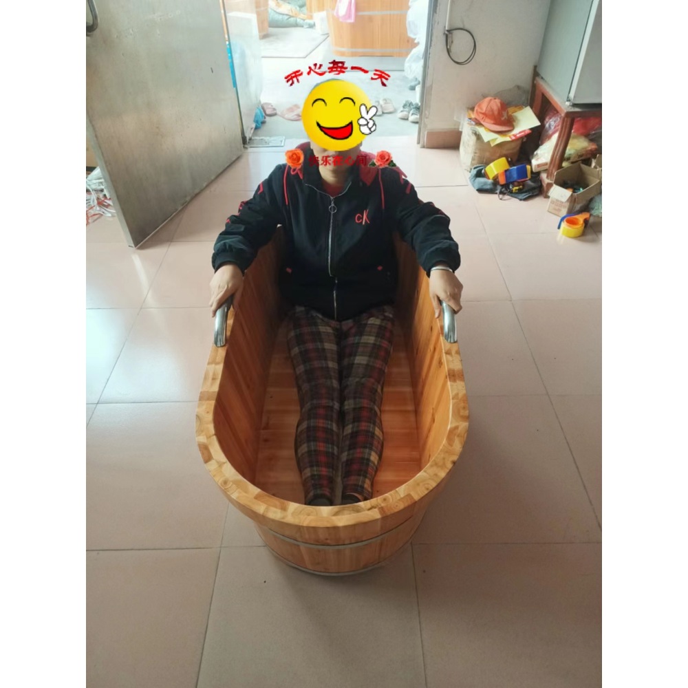 욕조 히노끼 반신욕 건식 노천탕 이동식 간이 목욕통 펜션 1인용 - 상세 이미지 3