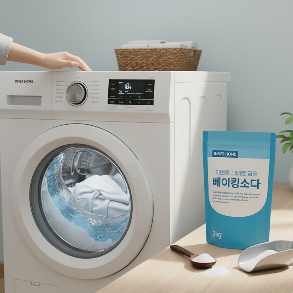 이너홈 다용도 베이킹소다 2kgx3개 무첨가 천연 세정제 주방 욕실 탈취 청소 - 상세 이미지 4